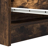 vidaXL Skänk rökt ek 80x35x99 cm konstruerat trä