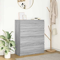 vidaXL Skänk grå sonoma 80x35x99 cm konstruerat trä