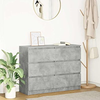 vidaXL Skänk betong grå 100x35x76 cm konstruerat trä