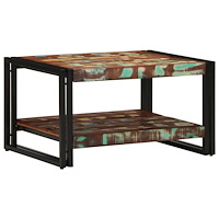 vidaXL Soffbord flerfärgat 70x50x38 cm massivt trä återvunnet