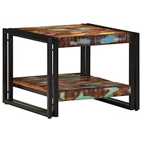 vidaXL Soffbord flerfärgat 50x50x38 cm massivt trä återvunnet