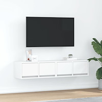 vidaXL TV-bänkar 2 st vit 60x31x25,5 cm konstruerat trä