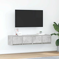 vidaXL TV-bänkar 2 st betonggrå 60x31x25,5 cm konstruerat trä