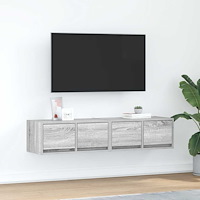 vidaXL TV-bänkar 2 st grå Sonoma 60x31x25,5 cm konstruerat trä