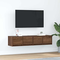 vidaXL TV-bänkar 2 st brun ek 60x31x25,5 cm konstruerat trä