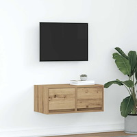vidaXL TV-bänk hantverksmässig ek 60x31x25,5 cm konstruerat trä