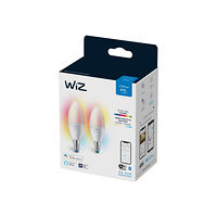 WiZ WiZ Colors - LED-glödlampa - form: C37 - glaserad finish - E14 - 4.9 W - flerfärgat/dagsljus till varmvitt ljus - 2200-6...