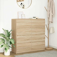 vidaXL Skänk sonoma ek 100x35x99 cm konstruerat trä