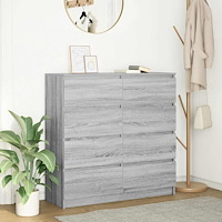 vidaXL Skänk grå sonoma 100x35x99 cm konstruerat trä