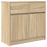 vidaXL Skänk med låda sonoma ek 80x34x76 cm konstruerat trä