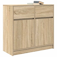 vidaXL Skänk med låda sonoma ek 80x34x76 cm konstruerat trä