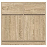 vidaXL Skänk med låda sonoma ek 80x34x76 cm konstruerat trä