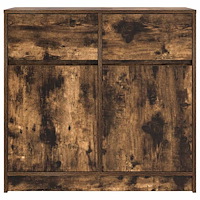 vidaXL Skänk med låda rökt ek 80x34x76 cm konstruerat trä
