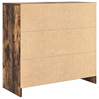 vidaXL Skänk med låda rökt ek 80x34x76 cm konstruerat trä