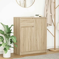 vidaXL Skänk med låda sonoma ek 71x35x84 cm konstruerat trä