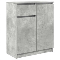 vidaXL Skänk med låda betonggrå 71x35x84 cm konstruerat trä