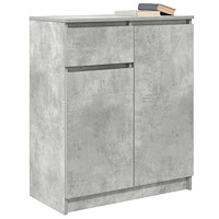 vidaXL Skänk med låda betonggrå 71x35x84 cm konstruerat trä