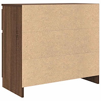 vidaXL Skänk med låda brun ek 71x35x65 cm konstruerat trä