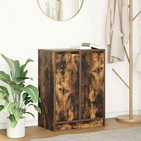 vidaXL Skänk rökt ek 57x34x76 cm konstruerat trä