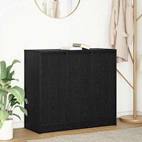 vidaXL Skänk svart ek 85x34x76 cm konstruerat trä