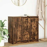 vidaXL Skänk rökt ek 85x34x76 cm konstruerat trä