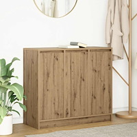 vidaXL Skänk hantverksmässig ek 85x34x76 cm konstruerat trä