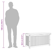 vidaXL Kuddlåda utomhus 113x50x60,5 cm massivt trä akacia
