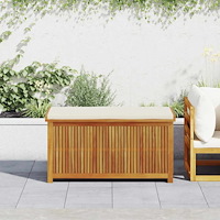 vidaXL Kuddlåda utomhus 113x50x60,5 cm massivt trä akacia