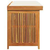 vidaXL Kuddlåda utomhus 113x50x60,5 cm massivt trä akacia