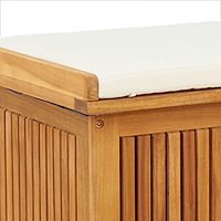 vidaXL Kuddlåda utomhus 113x50x60,5 cm massivt trä akacia