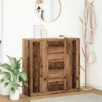 vidaXL Skänk med lådor gammalt trä 100,5x35x98,5 cm konstruerat trä