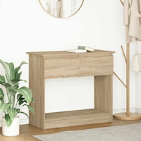vidaXL Avlastningsbord med lådor sonoma ek 85,5x38,5x74,5 cm