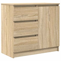 vidaXL Skänk med låda sonoma ek 71x35x65 cm konstruerat trä