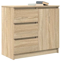 vidaXL Skänk med låda sonoma ek 71x35x65 cm konstruerat trä