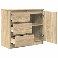 vidaXL Skänk med låda sonoma ek 71x35x65 cm konstruerat trä