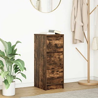 vidaXL Skänk rökt ek 29,5x34x76 cm konstruerat trä