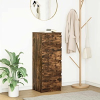 vidaXL Skänk rökt ek 37,5x35x99 cm konstruerat trä