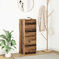 vidaXL Skänk gammalt trä 37,5x35x99 cm konstruerat trä