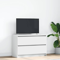 vidaXL TV-bänk vit 80x35x54 cm konstruerat trä