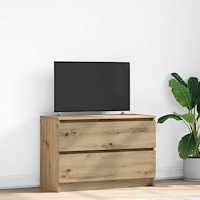 vidaXL TV-bänk hantverksmässig ek 80x35x54 cm konstruerat trä