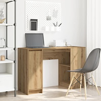 vidaXL Skrivbord hantverksmässig ek 120x42x76 cm konstruerat trä