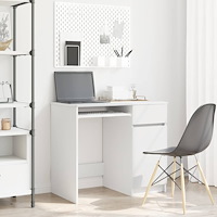 vidaXL Skrivbord vit 86x49x76 cm konstruerat trä