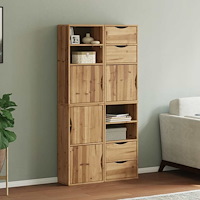 vidaXL Sidoskåp 4 st "ODDA" 40x24x79 cm massivt trä furu