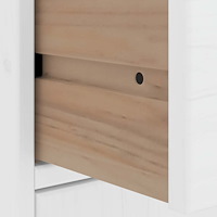 vidaXL Sidoskåp 5 st "ODDA" vit 40x24x79 cm massivt trä furu
