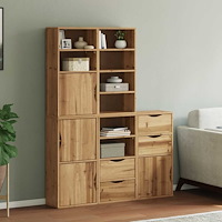 vidaXL Sidoskåp 5 st "ODDA" 40x24x79 cm massivt trä furu