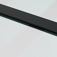 vidaXL Skjutdörr med beslag svart 90x205 cm ESG-glas