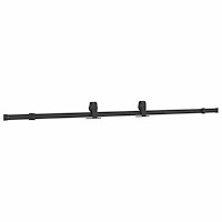 vidaXL Skjutdörr med beslag svart 76x205 cm härdat glas