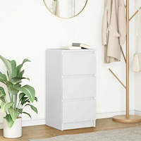 vidaXL Skänk vit 37,5x35x76 cm konstruerat trä