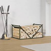 vidaXL Vedställ olivgrön 70x43x34,5 cm kallvalsat stål