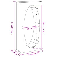 vidaXL Vedställ olivgrön 50x23x100 cm kallvalsat stål